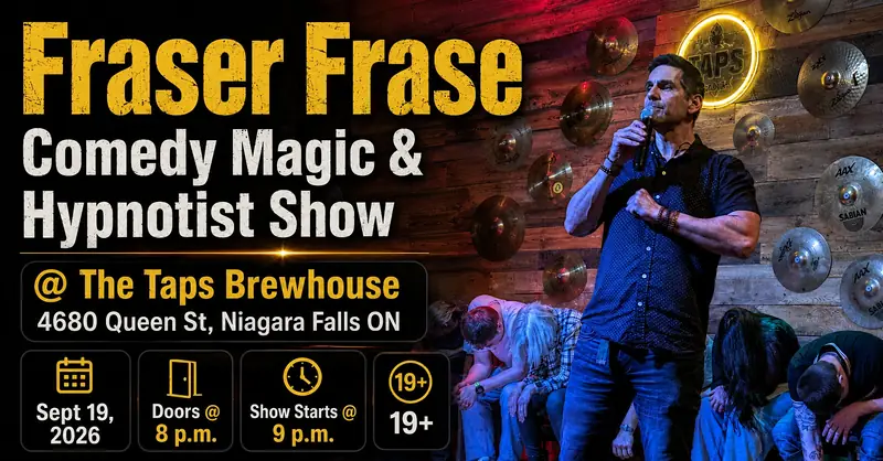 Fraser Fraser Comedy Magic & Hypnotist Show at Taps Brewhouse