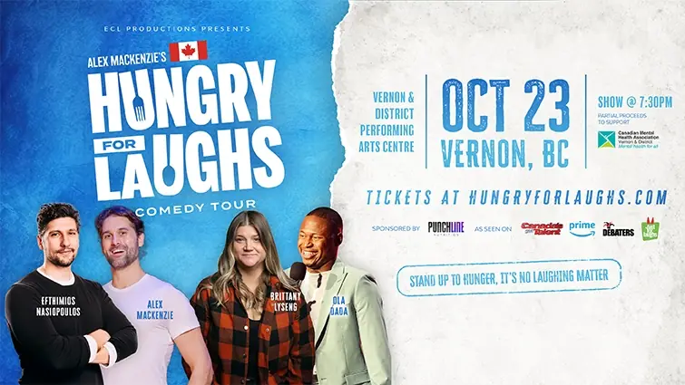 Hungry for Laughs Comedy Tour en Vernon & District Performing Arts Centre