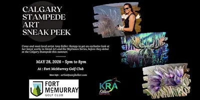 Calgary Stampede Art Sneak Peek by Amy Keller-Rempp at Fort McMurray Golf Club