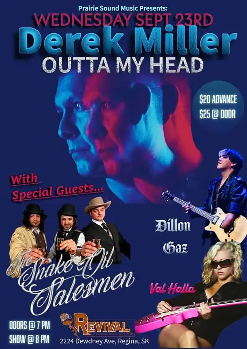 Derek Miller “Outta My Head” Tour à Revival Music Room