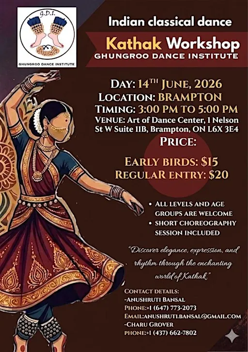 Kathak: Rhythm, Grace & Expression en Art of Dance Center