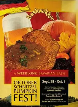 OKTOBER-SCHNITZEL-PUMPKIN-FEST! en Bushwakker Brewpub