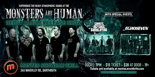 MONSTERS ARE HUMAN - Debut Album Release Show at Monte's Showbar Grill