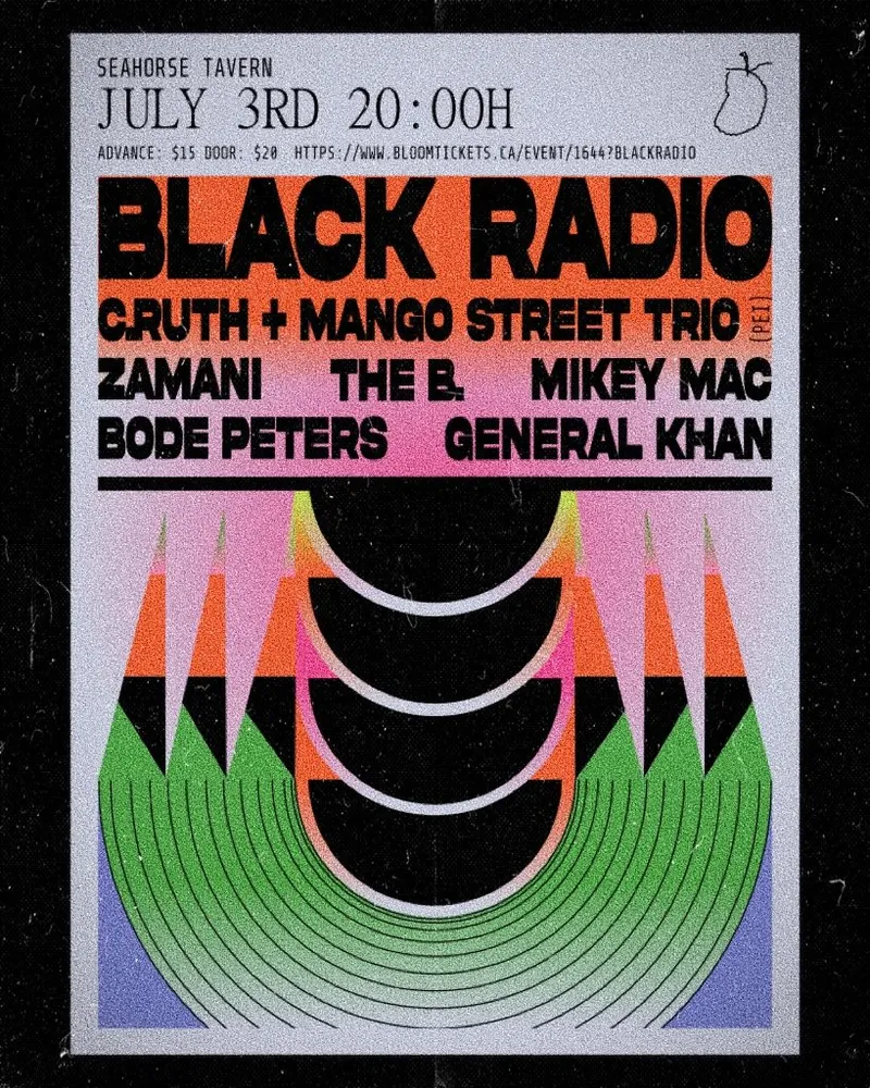 BLACK RADIO: feature ZAMANI, Bode Peters, General Khan, C.Ruth & the Mango Street Trio and Mikey Mac à Seahorse Tavern
