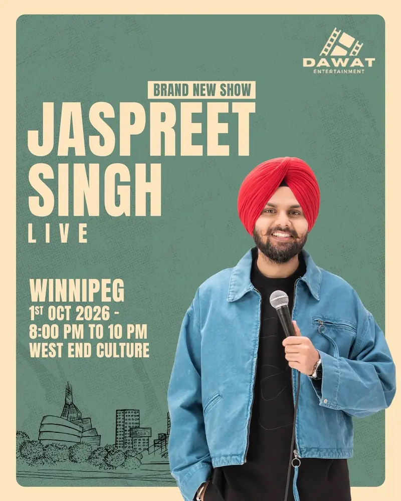 Jaspreet Singh: Live in Winnipeg! en West End Cultural Centre