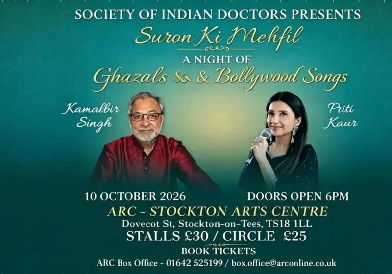 Suron Ki Mehfil: A Night of Ghazals & Bollywood Songs en ARC Stockton