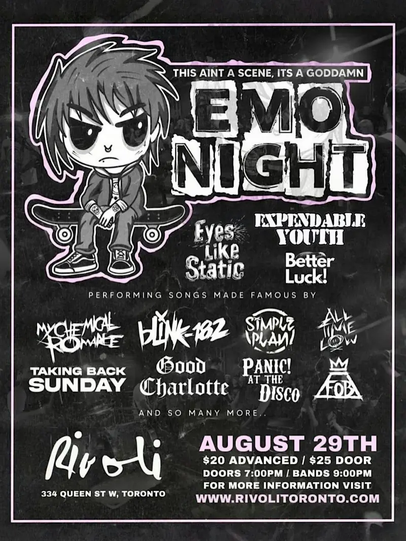 EMO NIGHT- Rivoli at Rivoli Toronto