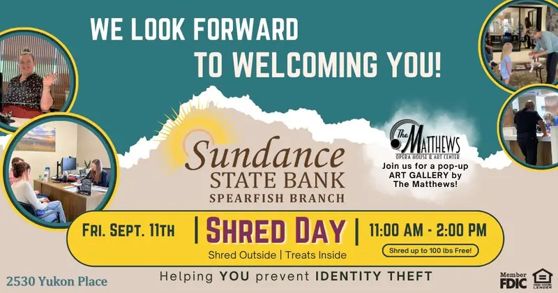 Shred Day Pop-Up Exhibit at Sundance State Bank at Matthews Opera House