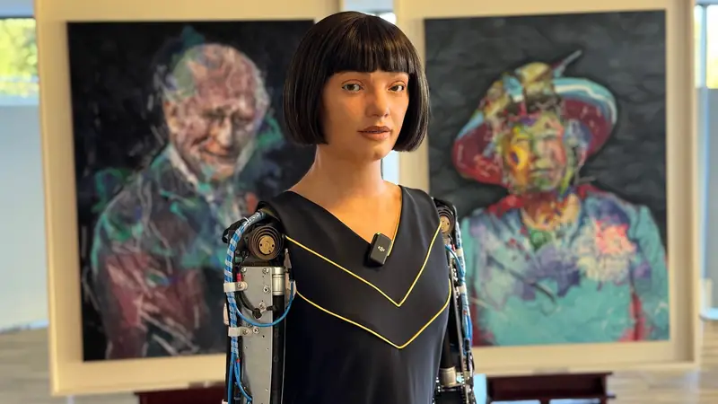 Synthetic Creativity: Ai-Da Unveiled en Pensacola Saenger Theatre