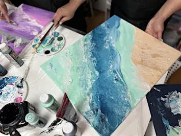 Textured art workshop at 2357 Finch Ave W #202