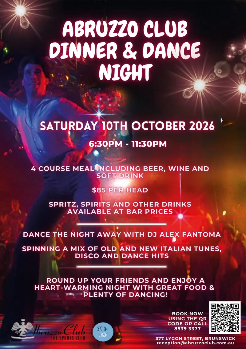 Abruzzo Club Dinner & Dance Night 2026 en Abruzzo Club