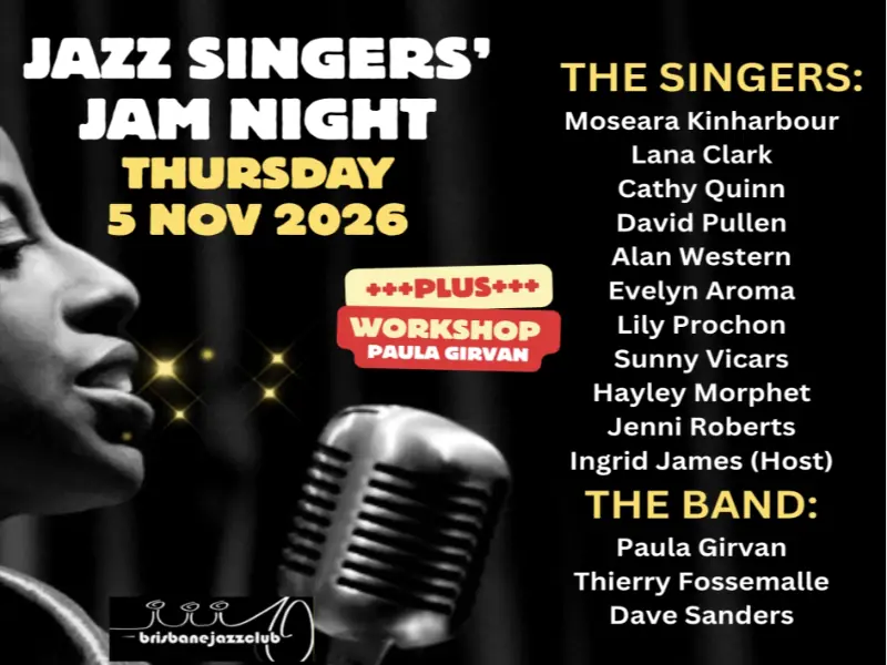 Jazz Singers' à Brisbane Jazz Club