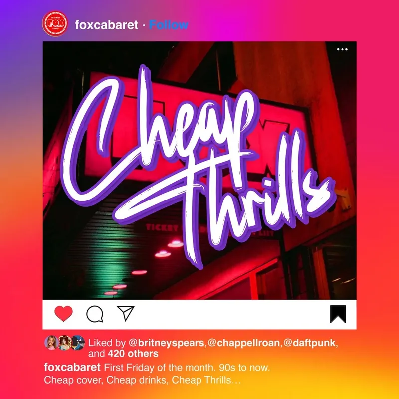 Cheap Thrills Dance Party at Fox Cabaret