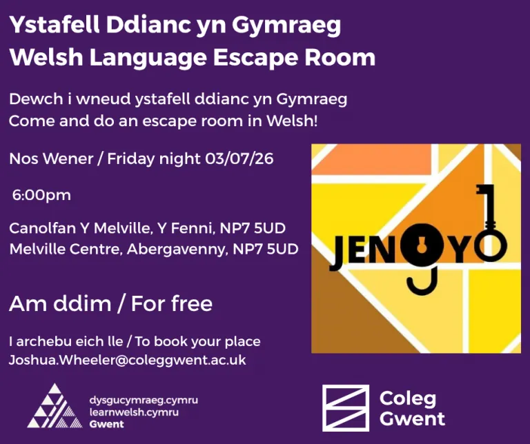 Welsh Language Escape Room – Ystafell Ddianc yn Gymraeg