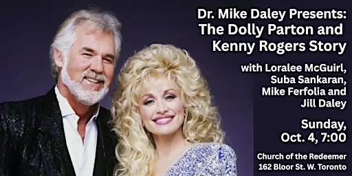 Dr. Mike Daley Presents: The Dolly Parton and Kenny Rogers Story EVENING en Church of the Redeemer