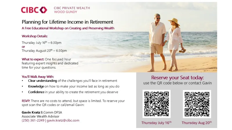 Planning for Lifetime Income in Retirement at Mary Winspear Centre