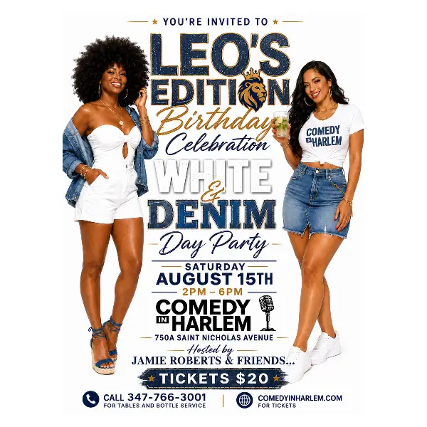 White & Denim Day Party at Comedy In Harlem