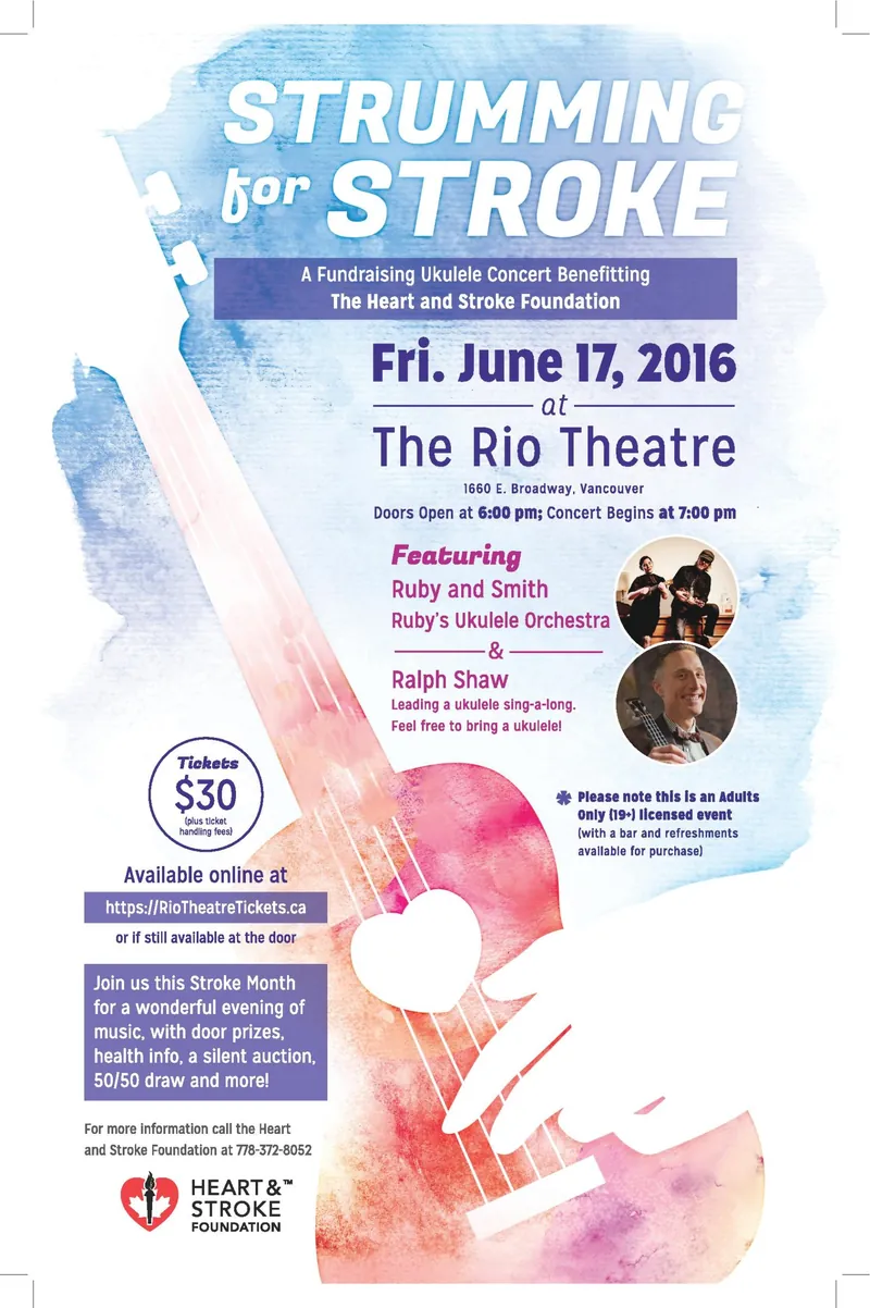 Strumming for Stroke: A Fundraising Ukulele Concert Benefitting the Heart and Stroke Foundation