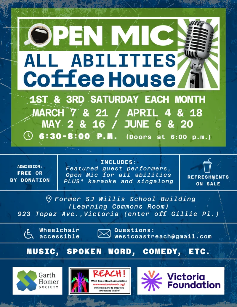 All-Abilities Open Mic Coffee House at SJ Willis School Building, 923 Topaz