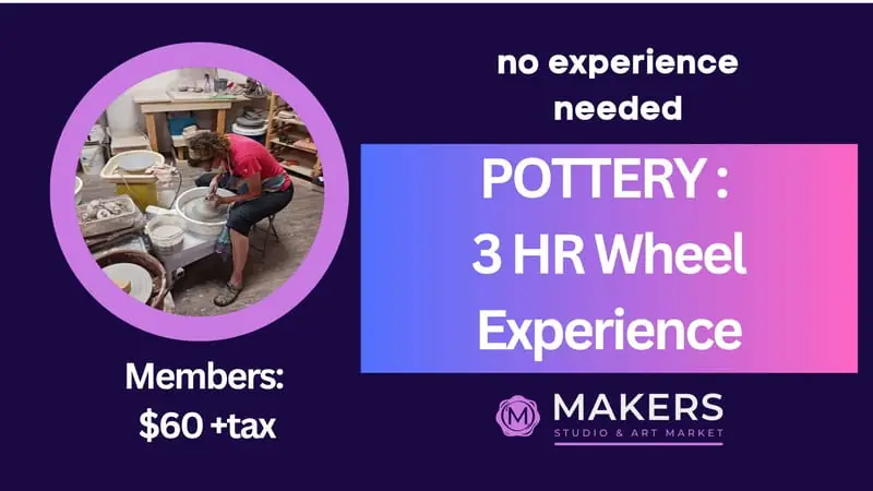 Pottery: 3 Hour Wheel Experience at Windsor Makers Studio
