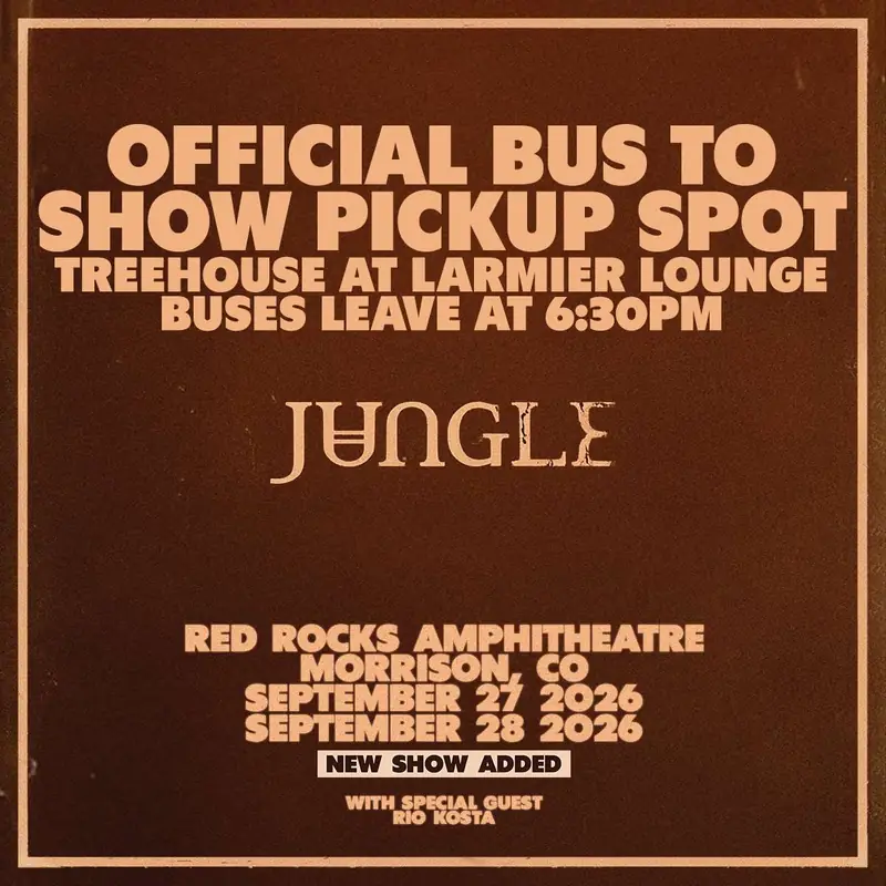 Jungle Bus To Show Pickup Spot (FREE EVENT) at Larimer Lounge