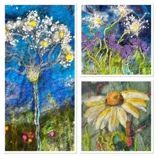 Wet Felting a Landscape or Floral Design at Strule Arts Centre