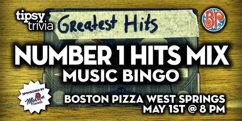 Calgary: BP's West Springs - Number 1 Hits Mix Music Bingo à Boston Pizza