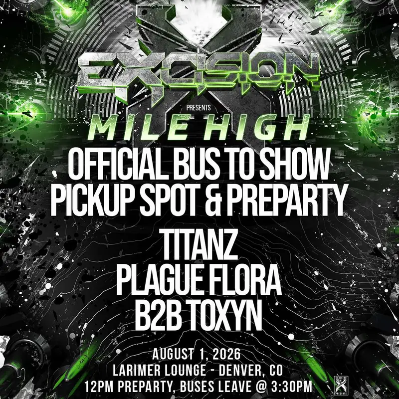 Excision Bus To Show Pickup & Pre-Party