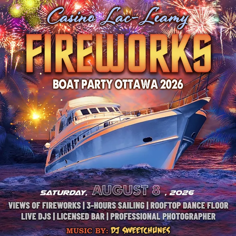 CASINO LAC-LEAMY FIREWORKS BOAT PARTY OTTAWA 2026 at Port de plaisance Jacques-Cartier - Marina de Hull