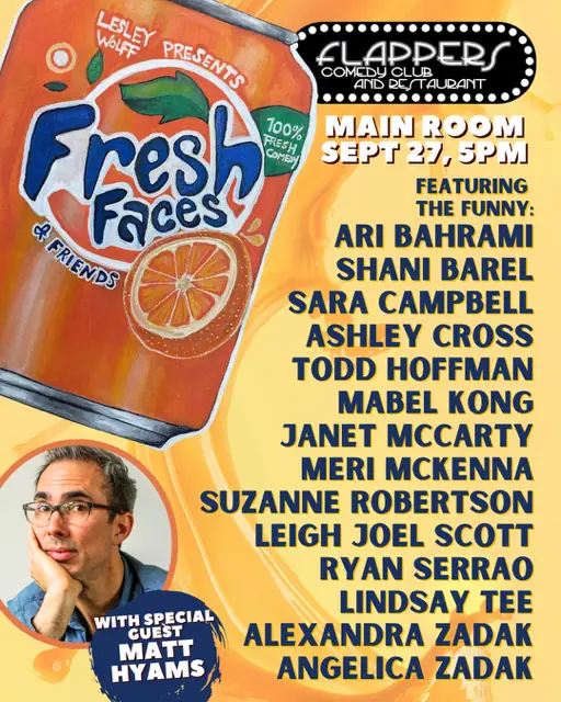 Lesley Wolff Presents Fresh Faces at Flappers Comedy Club