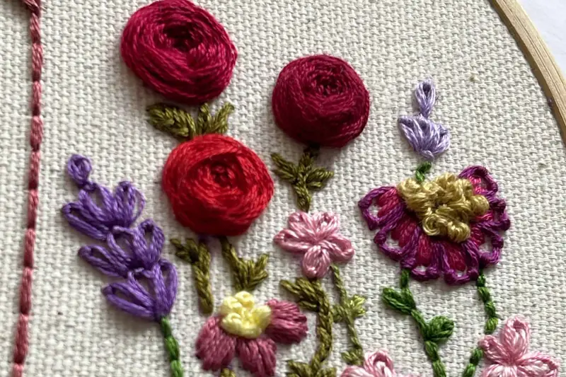3D Floral Embroidery