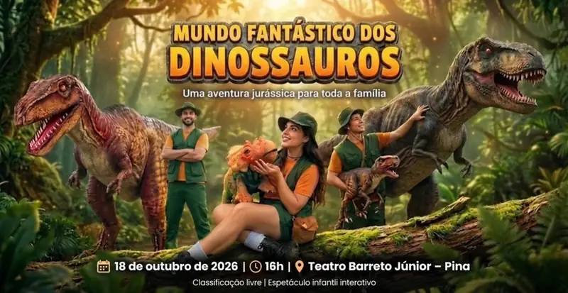 Mundo fantástico dos dinossauros en Barreto Júnior