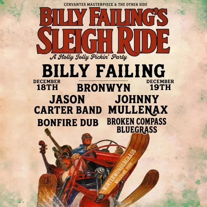 Billy Failing’s Holiday Sleigh Ride en Cervantes' Masterpiece Ballroom