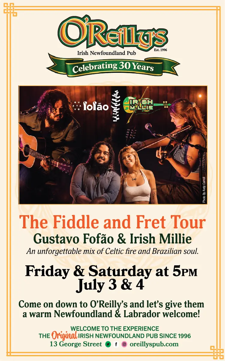 The Fiddle and Fret Tour – Gustavo Fofao & Irish Millie at O’Reilly’s Irish Newfoundland Pub