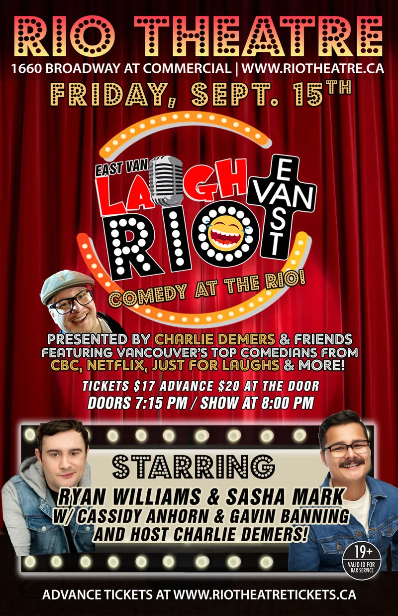 East Van Laugh RioT: Comedy Fridays à Rio Theatre