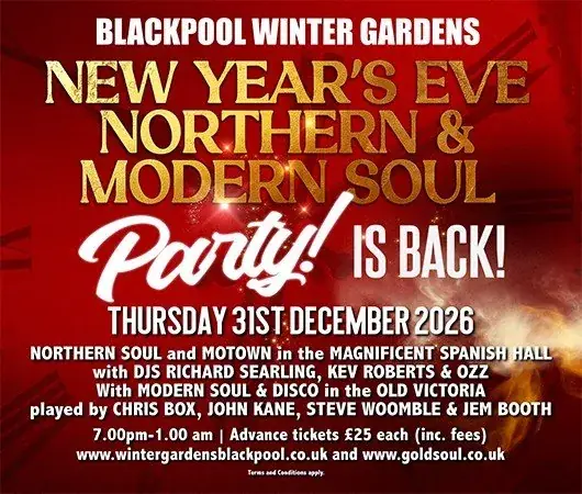 Northern and Modern Soul NYE Party en Spanish Hall, Winter Gardens