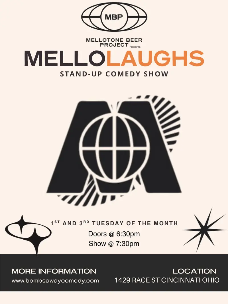 MelloLaughs at Mellotone à Bombs Away! Comedy