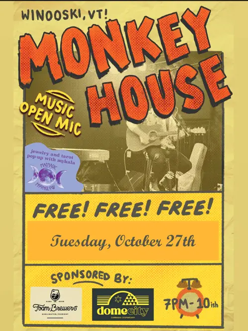 Music Open Mic (Sponsored by Dome City and Foam Brewers) en The Monkey House