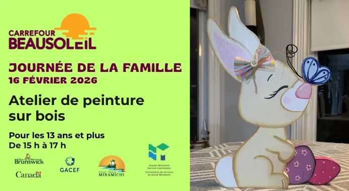 Journée de la famille 2026 : atelier 2 de peinture sur bois at Carrefour Beausoleil