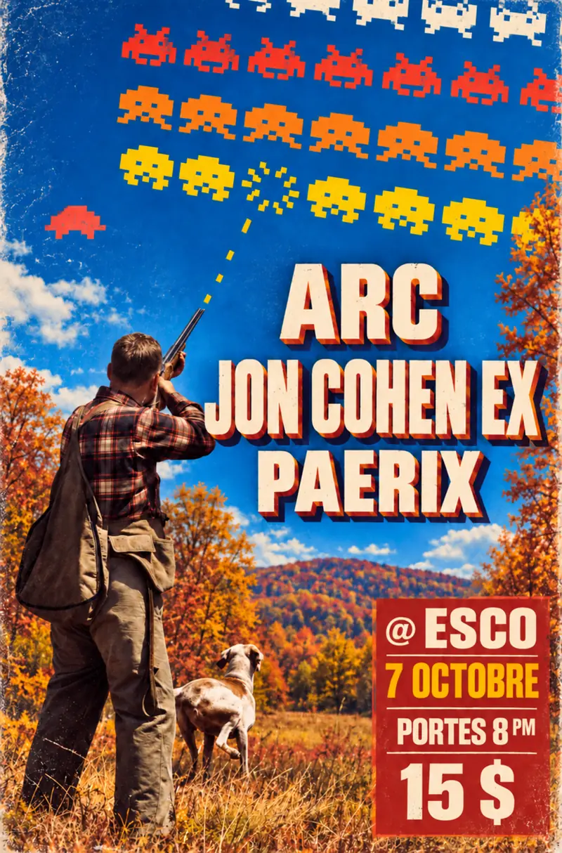 arc, Jon Cohen Ex, and Paerix en L'Escogriffe Bar