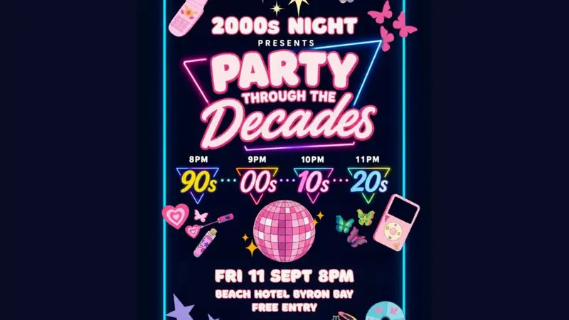 DECADES NIGHT: 90s, 00s, 10s, 20s en Beach Hotel
