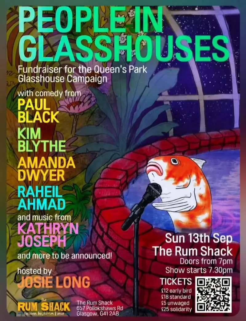 SOLD OUT!! QUEENS PARK GLASSHOUSE FUNDRAISER à The Rum Shack
