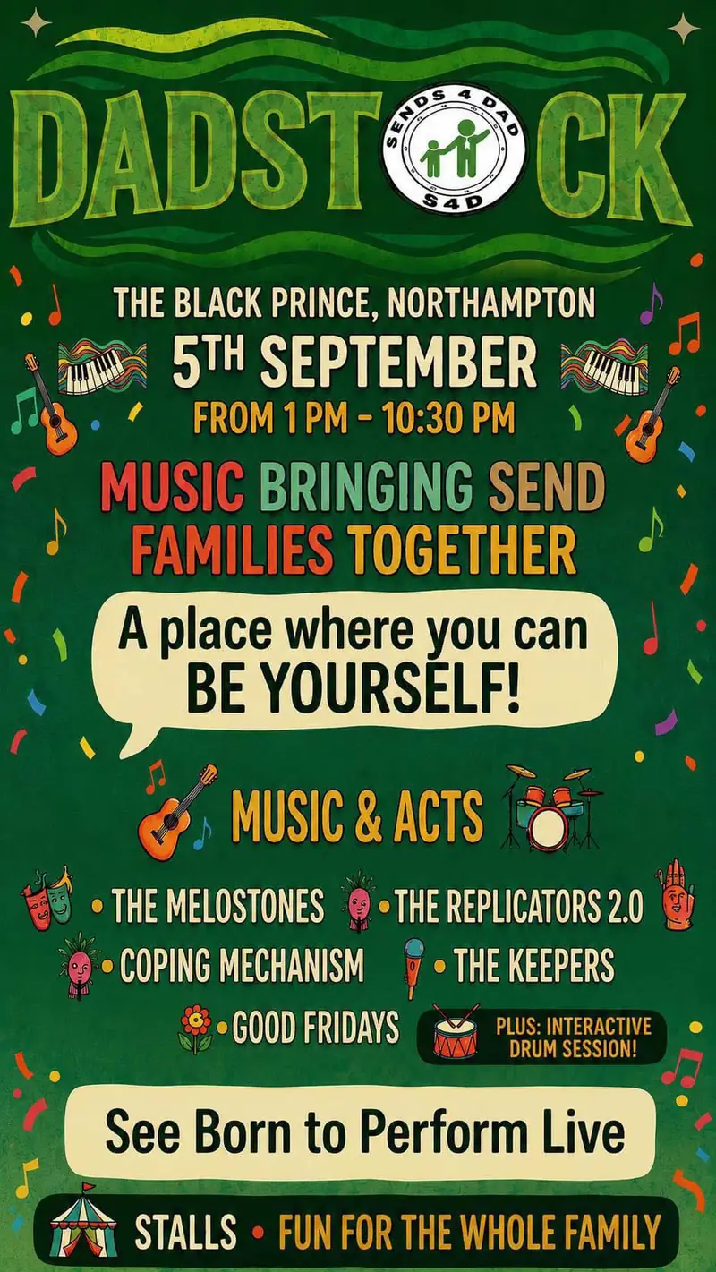 DADSTOCK [SENDS 4 Dad] free entry day and evening event à The Black Prince