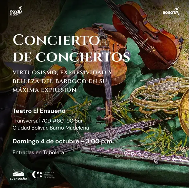 Concierto de conciertos: Camerata Barroca de Bogotá. en Teatro El Ensueño