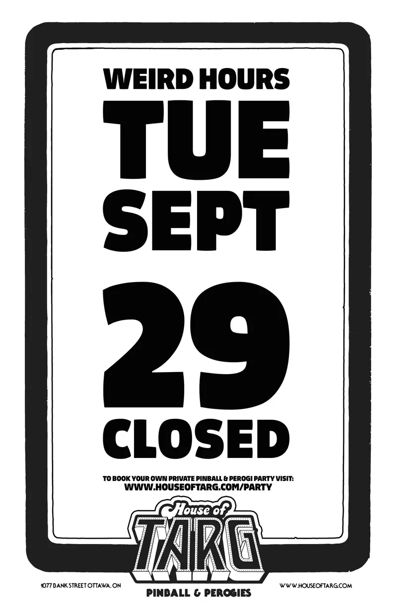 CLOSED at House of TARG