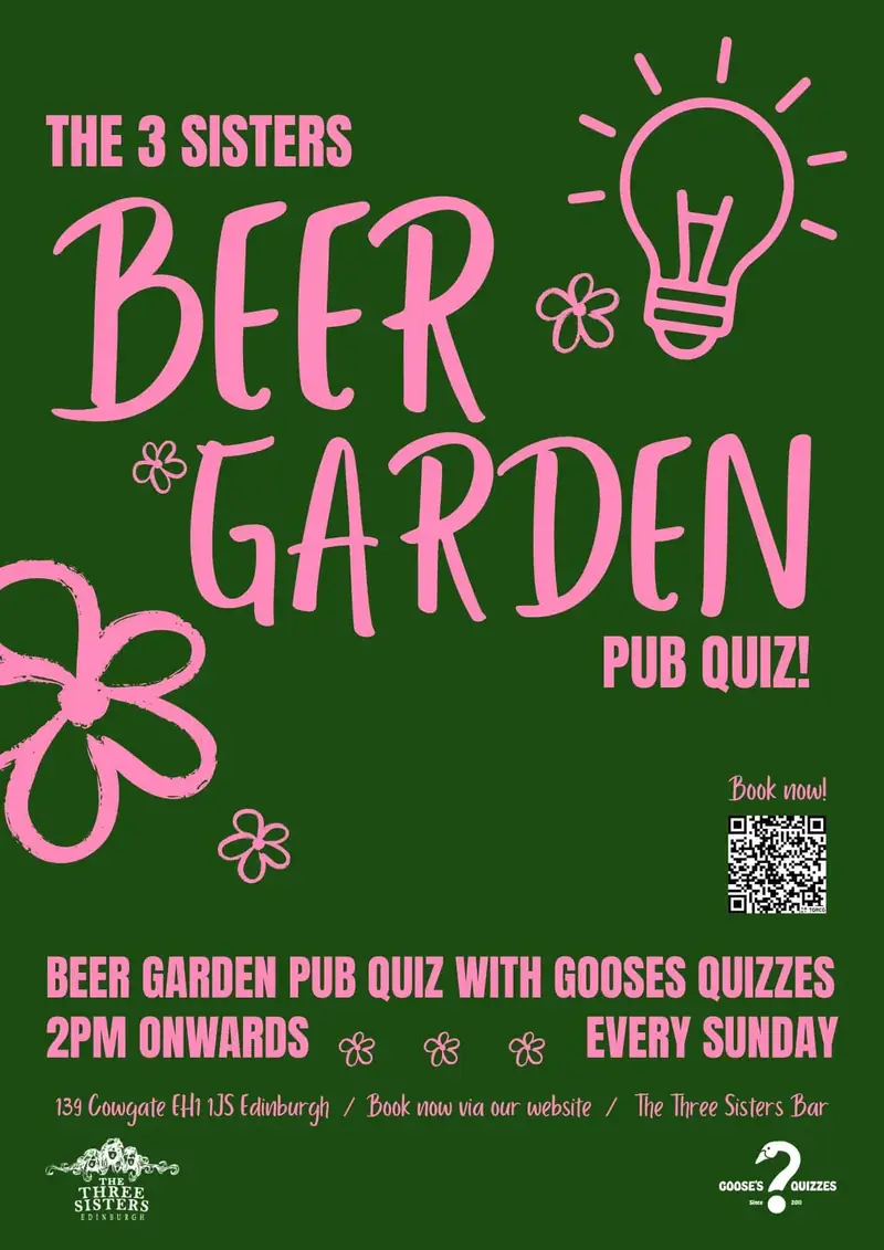 BEER GARDEN PUB QUIZ: Every Sunday! at The Three Sisters