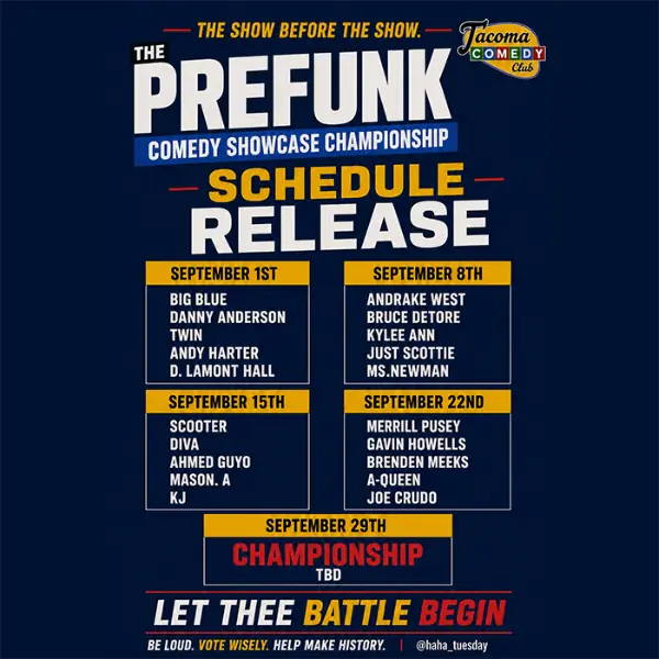 The Prefunk Comedy Showcase at Tacoma Comedy Club
