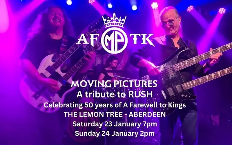 Moving Pictures (Saturday) at The Lemon Tree