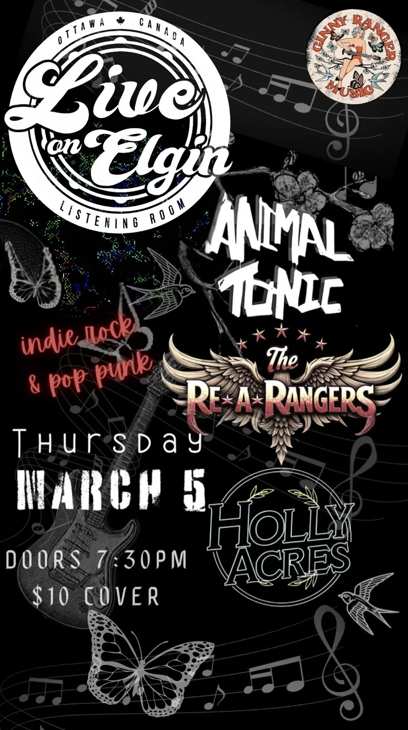 Animal Tonic/The Re-A-Rangers/Holly Acres at LIVE! on Elgin