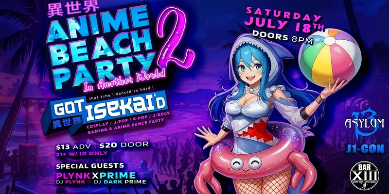 Got Isekai’d 8: Anime Beach Party à Bar XIII